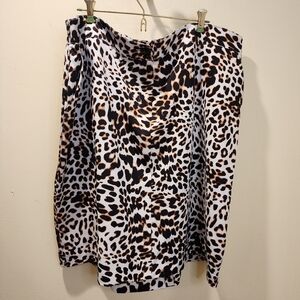 JESSICA LONDON Animal Print Pencil plus Size Midi Skirt with Pockets 24W